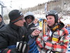ussa > Andrew Weibrecht (Lake PLacid, NY) chats with journalists following the Audi Birds of Prey super combined in Beaver Creek, CO (Doug Haney/U.S. Ski Team)
