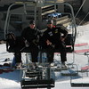 ussa > U.S. Alpine Development Team coaches John Hale and Kristian Salie at work during the spring on snow camp at Mt. Bachelor, OR (Kraig Sourbeer/USSA)