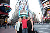 Liz Stephen, Jerett "Speedy" Peterson and Stacey Cook
Athletes pose in front of the Nasdaq sign in Times Square. October 29, 2009 Photo © 2008, The NASDAQ OMX Group, Inc.