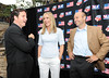 Visa's Matt Kauffman (left) chats with Olympic and Audi FIS World Cup champion Lindsey Vonn and new USSA Chief Revenue and Marketing Officer Andrew Judelson as sponsors, licensees and suppliers join Olympic athletes at the U.S. Ski Team and U.S. Snowboarding's 2010 Partner Summit reception at Zoom on Main Street in Park City, Utah. July 20, 2010 Photo © Scott Sine