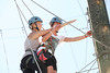 2012 Rookie Camp: Believe and Achieve
Jordie Karlinski (l) and Jessika Jenson (r)
Ropes course at the NAC for team building.
Photo: Sarah Brunson/USSA