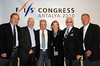 The bid team poses for a photo at FIS Congress including (from left) Bill Marolt, Dexter Paine, John Garnsey, Ceil Foltz, Erik Borgen and Hank Tauber after Beaver Creek/Vail won the bid for the 2015 FIS Alpine World Ski Championships. (USSA)