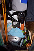 US Womens Alpine Team Member Lindsey Kildow has a locker filled with her ski gear, favorite movies and books, a wedding magazine since she just got engaged, and team jacket.