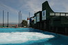 Mike Henderson goes off the big ramp as USSA Staff compete in the pool at the annual staff outing at the Utah Olympic Park. (c) 2008 USSA