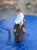 ussa > Steven Nyman of the men's alpine team gives the bull a go at Deer Valley Resort (credit: Doug Haney/USSA)